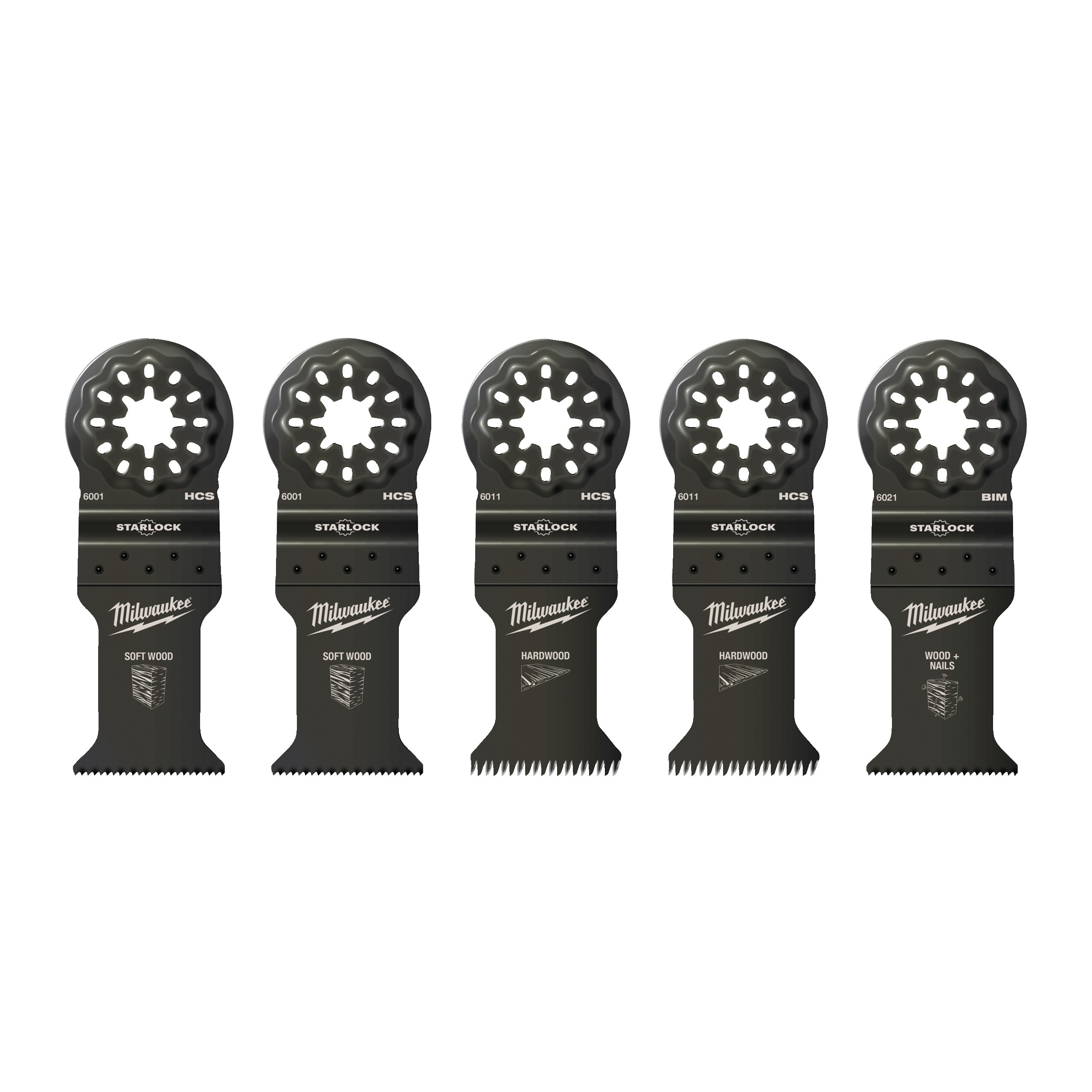 MILWAUKEE - AEG COP48906114 SET LAME MULTIFUNZIONE 5 PZ LEGNO