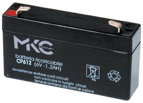 MELCHIONI SPA MEM491460201 BATT PIOMBO RIC.6V 1.2AH TERM. 4.8MM MKC