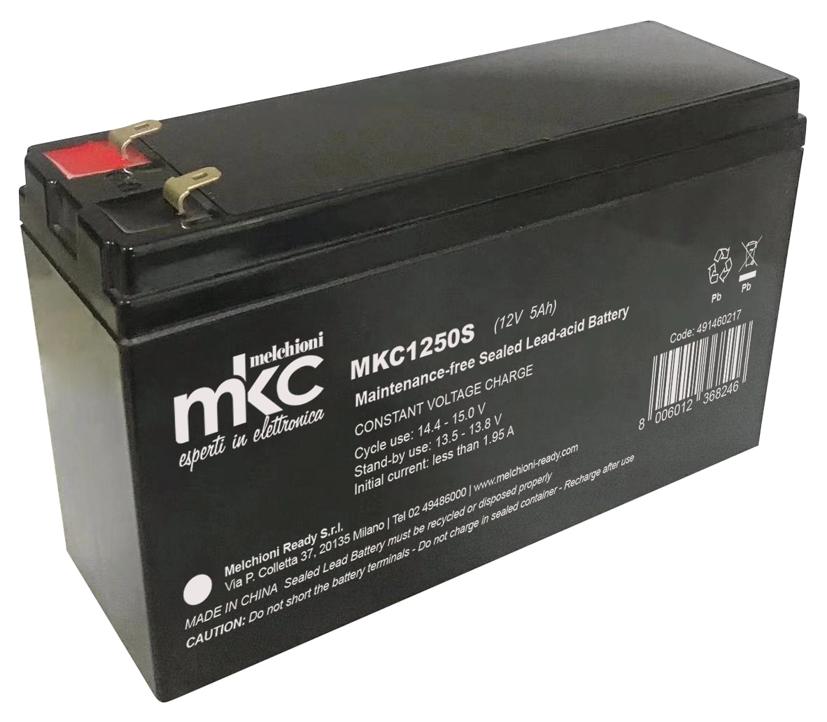 MELCHIONI SPA - MEM491460217 BATT.PIOMBO 12V-50A SLIM 151 X 51 X 94OM