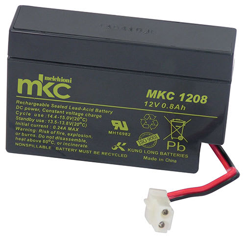 MELCHIONI SPA - MEM491460241 BATT PIOMBO RIC.12V 0.8AH CAVO E CONN. M