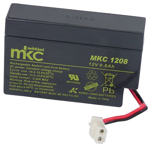 MELCHIONI SPA MEM491460241 BATT PIOMBO RIC.12V 0.8AH CAVO E CONN. M
