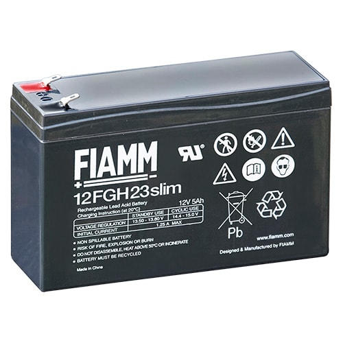 MELCHIONI SPA MEM491460386 BATT PB. RIC.12V 5AH SLIM TERM. 4,8MM FI