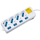 MELCHIONI SPA MEM492518054 MULTIPRESA BIANCA N4OPRESE CON INTERRUTT