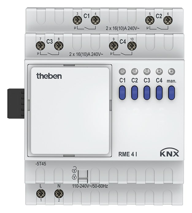 THEBEN SRL THE4930215 RME 4I KNX ATTUATORE 4CAN 16A ESP MIS CO