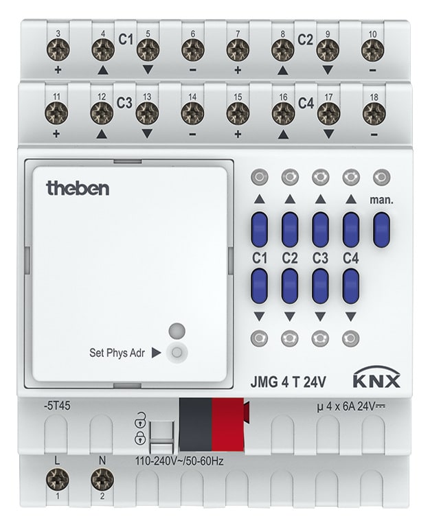 THEBEN SRL THE4930260 JMG 4T 24V KNX ATTUATORE MOTORI 4CAN BAS