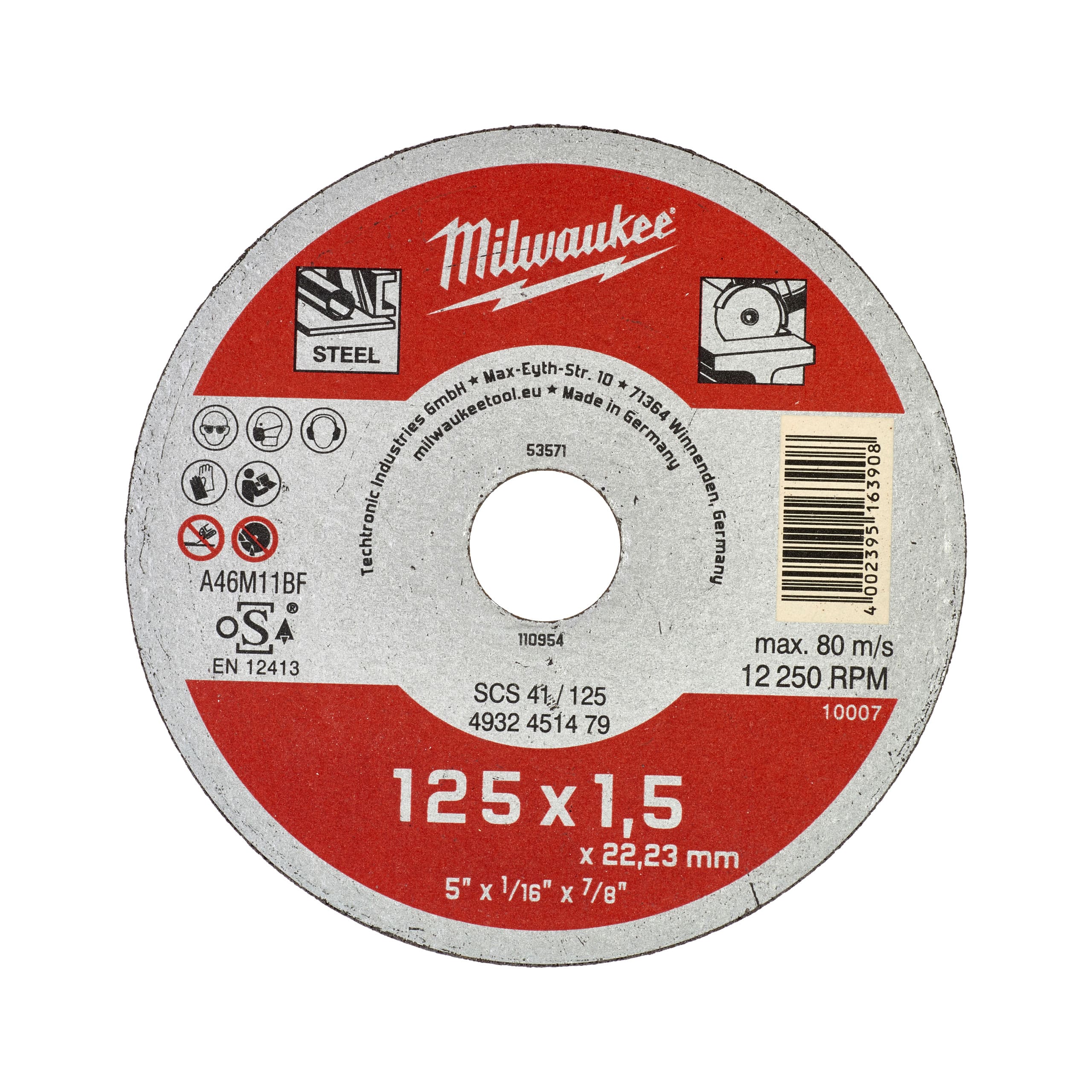 MILWAUKEE - AEG COP4932451479 MOLE DA TAGLIO 125X15MM - CS