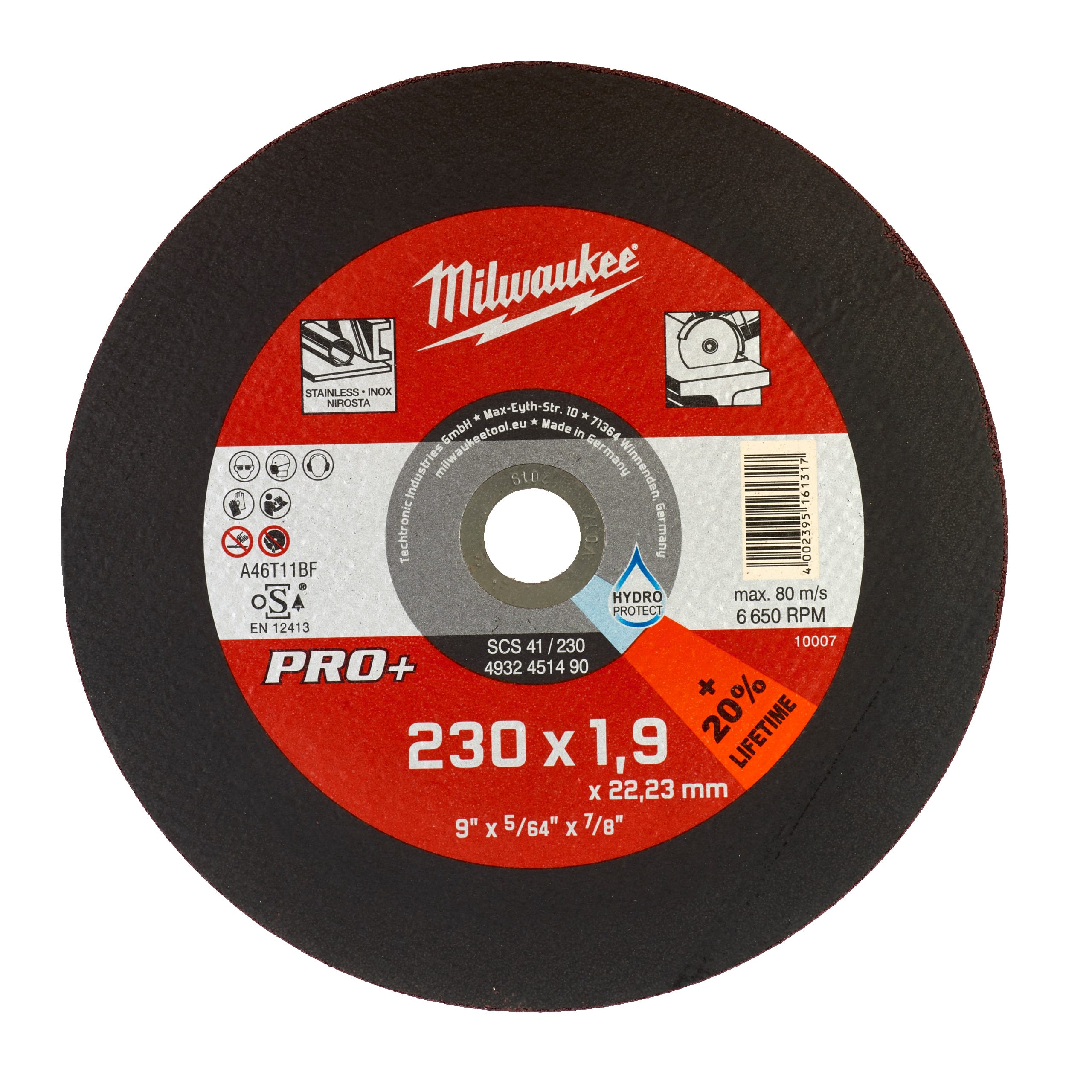 MILWAUKEE - AEG COP4932451490 MOLE DA TAGLIO SCS41S 230X19MM - PRO+