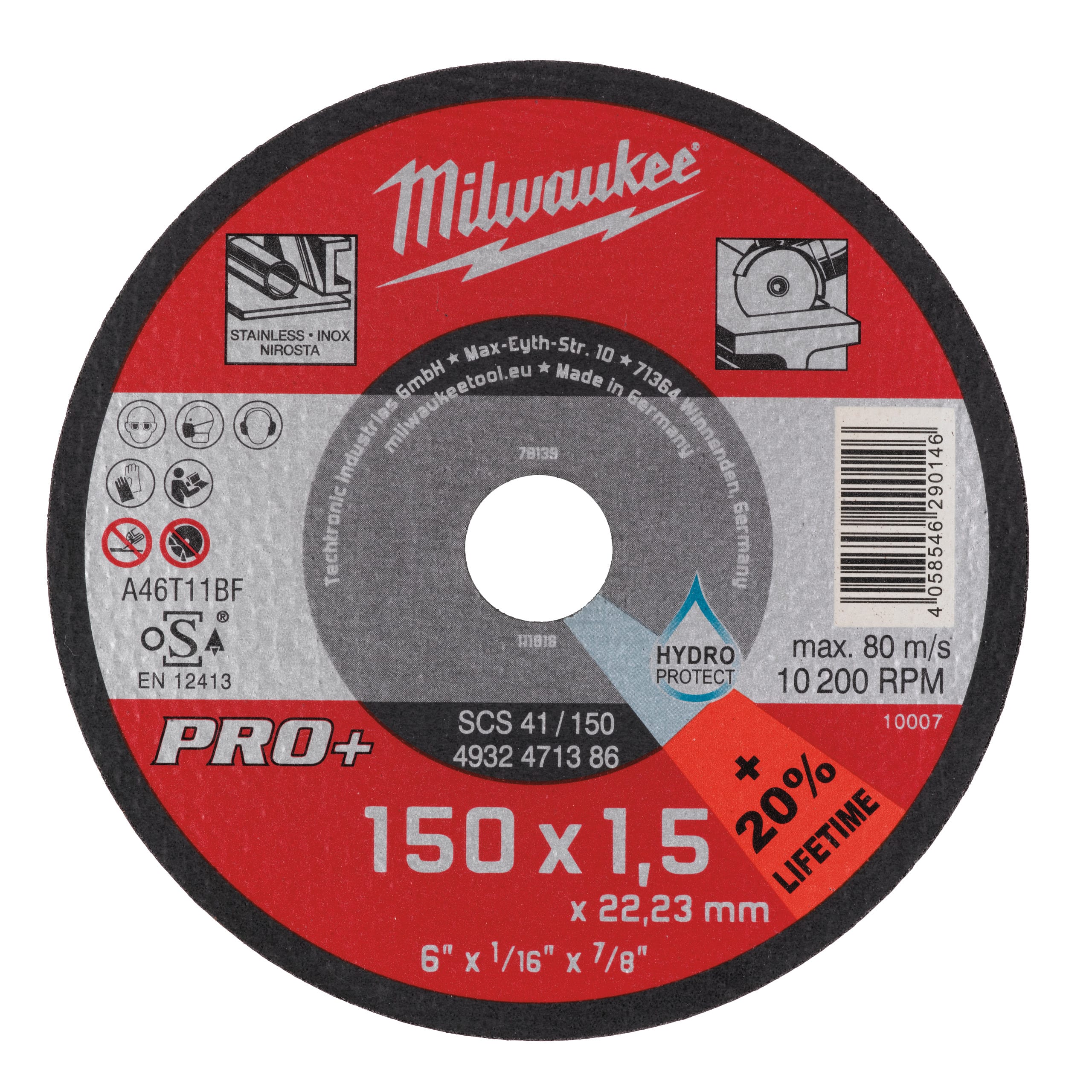 MILWAUKEE - AEG COP4932471386 MOLE DA TAGLIO SCS41D 150x15mm - PRO+