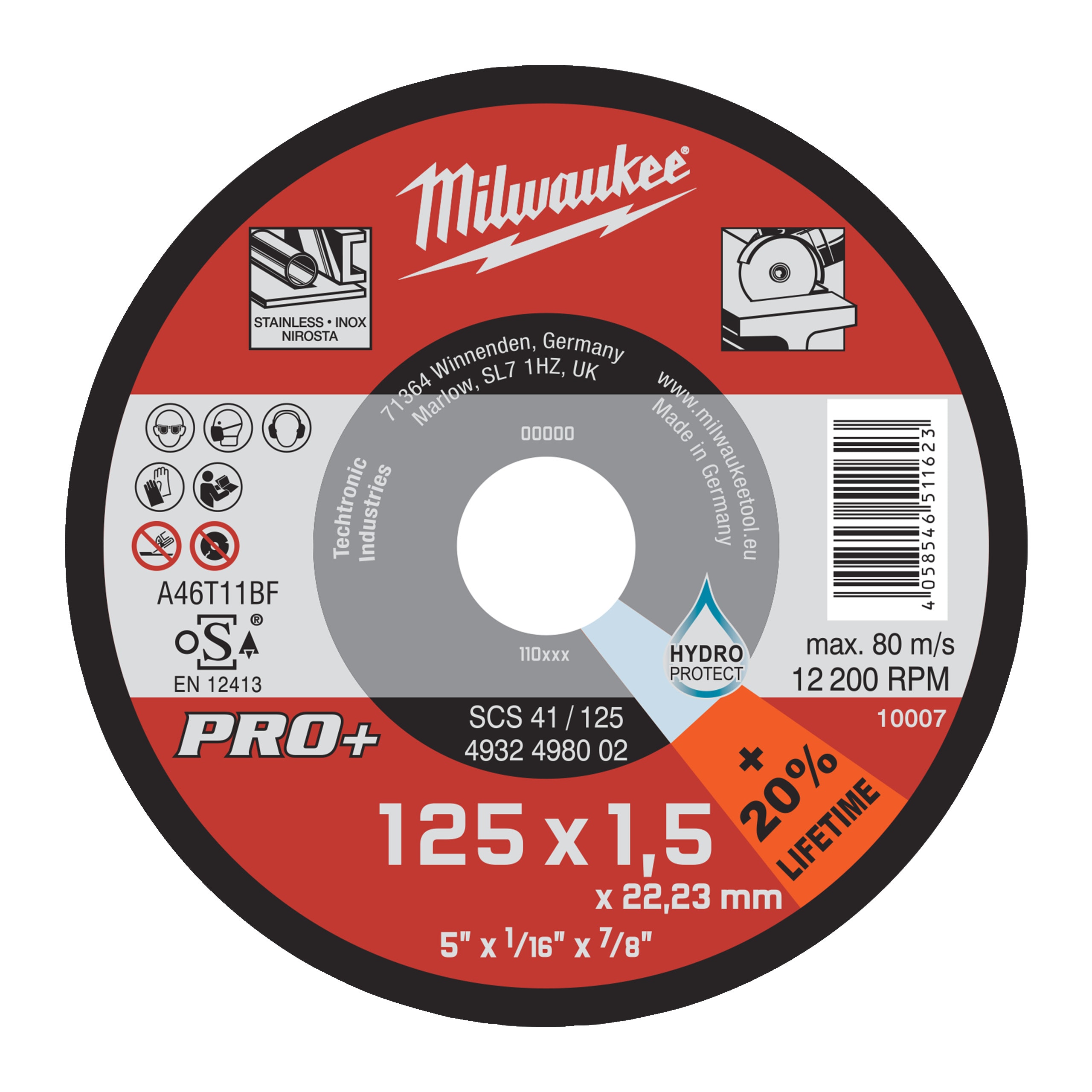 MILWAUKEE - AEG COP4932498002 MOLE DA TAGLIO SCS41D 125X15MM - PRO+