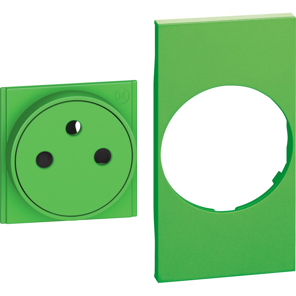 BTICINO BTIKV55F L.NOW - COVER PRESA FR/BE FLAT 2M VERDE