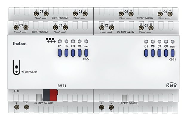THEBEN SRL THE4940215 RM 8I KNX ATTUATORE 8CAN 16A MIS CORRENT