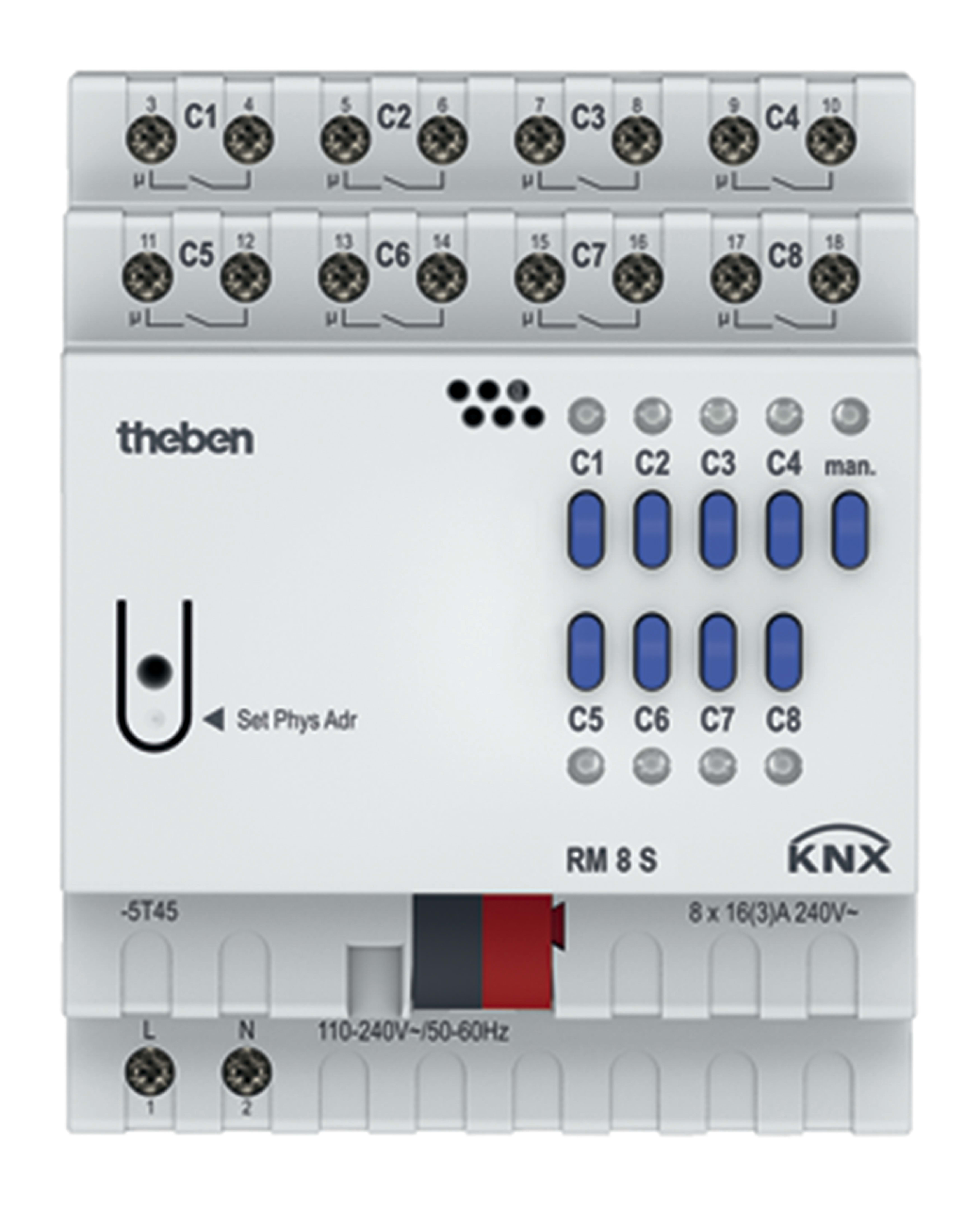 THEBEN SRL THE4940220 RM 8S KNX ATTUATORE 8CAN 16A