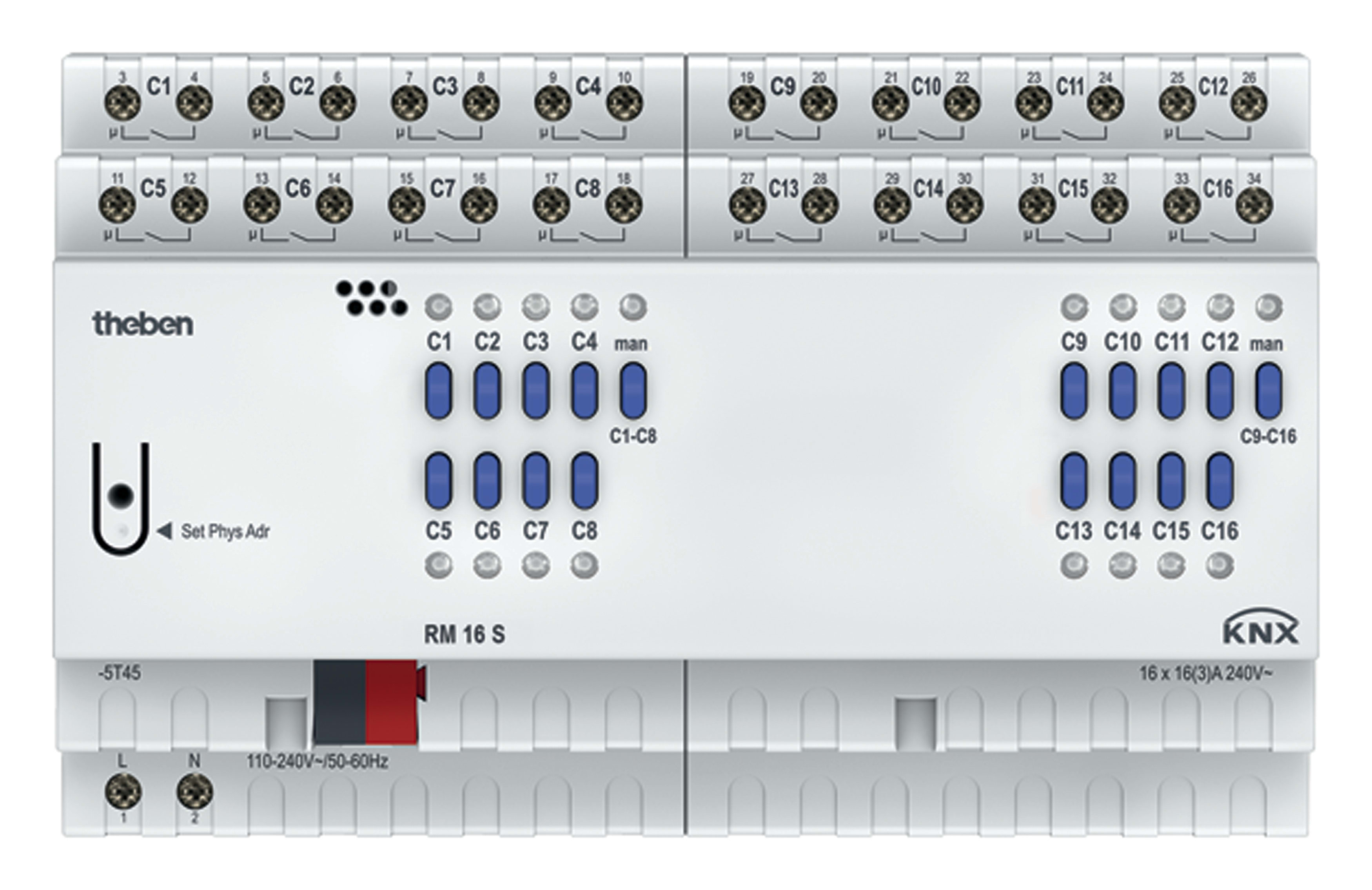 THEBEN SRL THE4940225 RM 16S KNX ATTUATORE 16CAN 16A