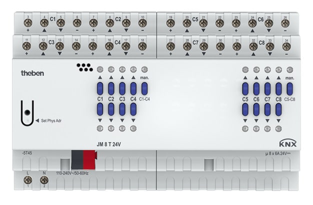 THEBEN SRL THE4940265 JM 8T 24V KNX ATTUATORE MOTORI 4CAN 24V