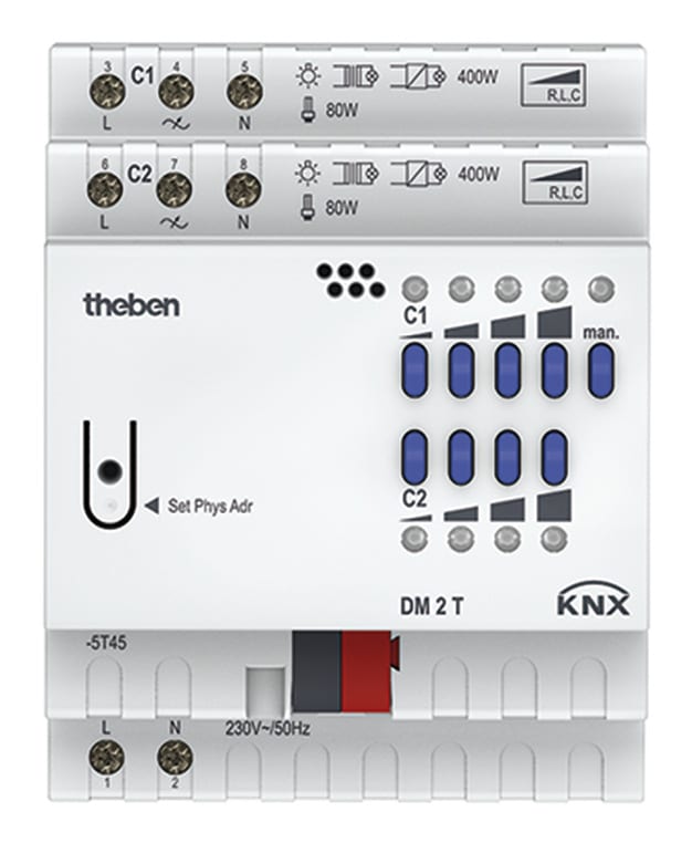 THEBEN SRL THE4940270 DM 2T KNX ATTUATORE DIMMER 2X400W