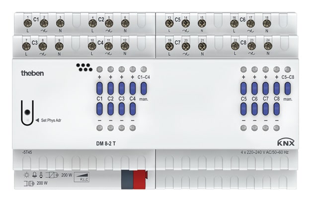 THEBEN SRL THE4940285 DM 8-2T KNX ATTUATORE DIMMER 8X200W