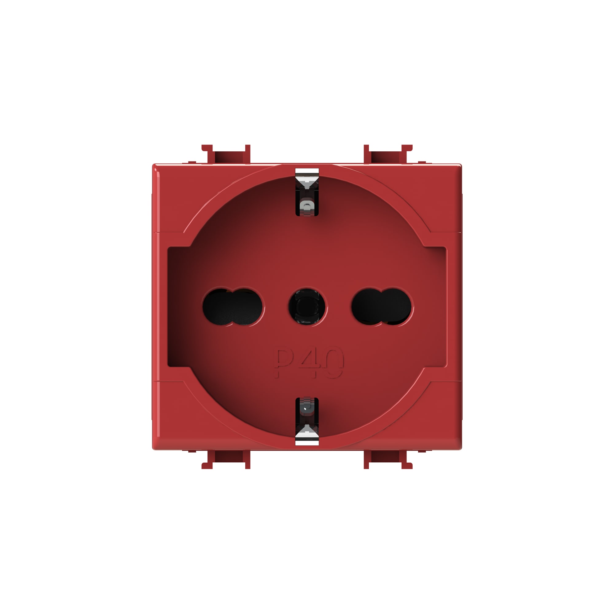 4 BOX SRL 4BX4B.AMR.P40 P40 PRESA 2P+T BTICINO MATIX ROSSA