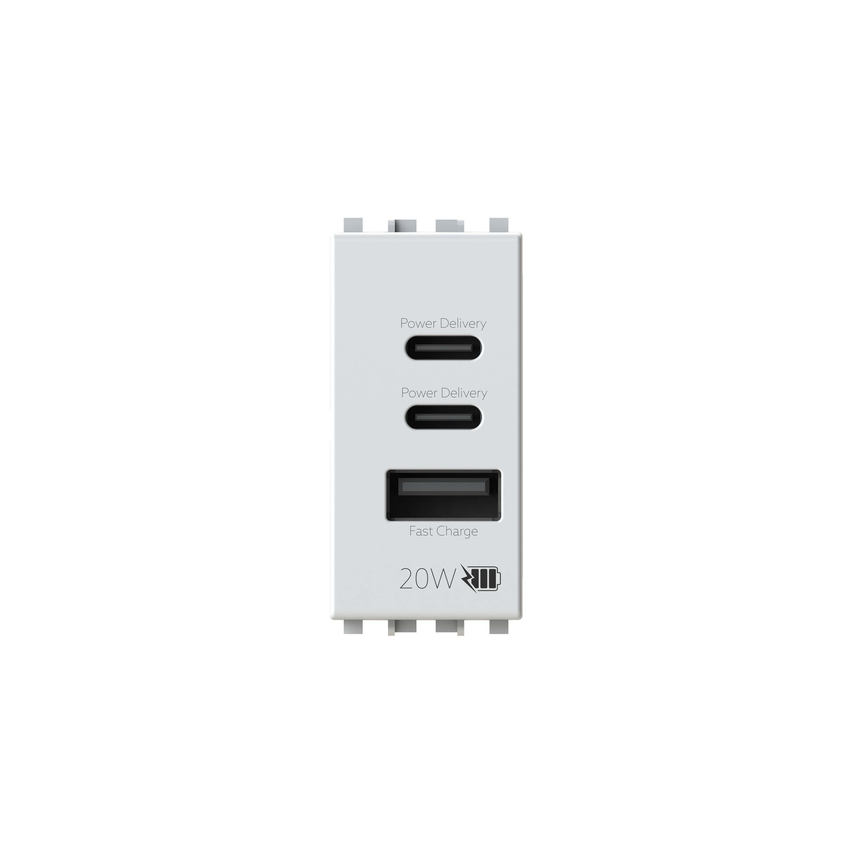 4 BOX SRL - 4BX4BUSB20WCCA.V19B USB CCA Pd 20w Vimar Arkè Bianca