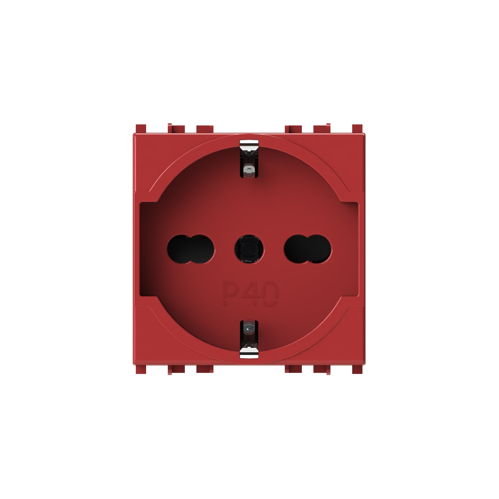4 BOX SRL 4BX4B.V14R.P40 P40 PRESA 2P+T VIMAR PLANA ROSSA