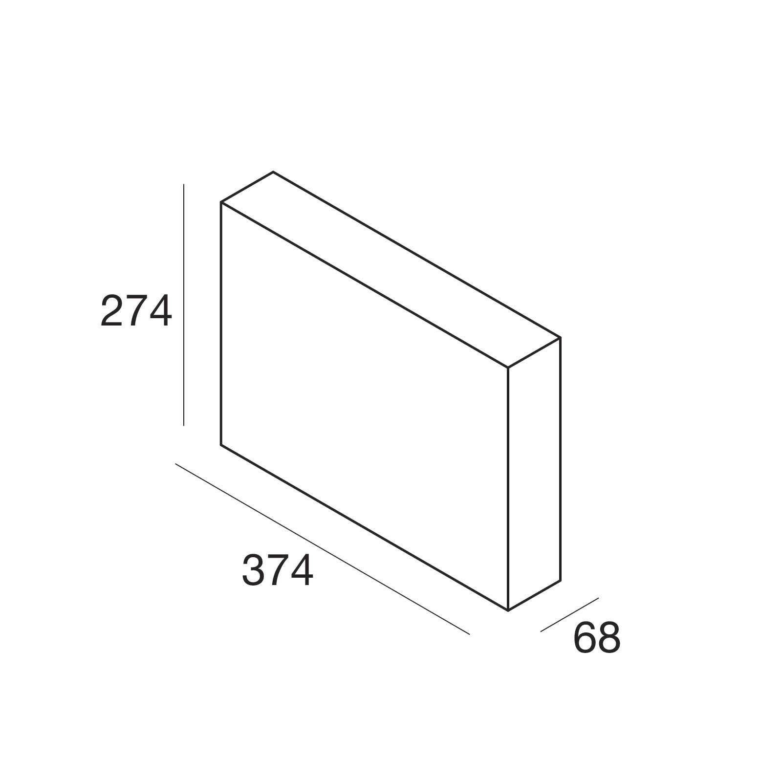LINEA LIGHT (ILED) ILD65005 CEM CONTR.MURAT.68X374X214