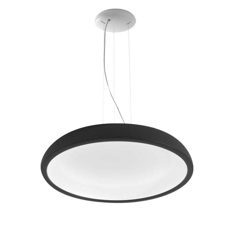 LINEA LIGHT-STILNOVO - SNV8540 REFLEXIO SOSP.48W NERO/B.CO RAGG