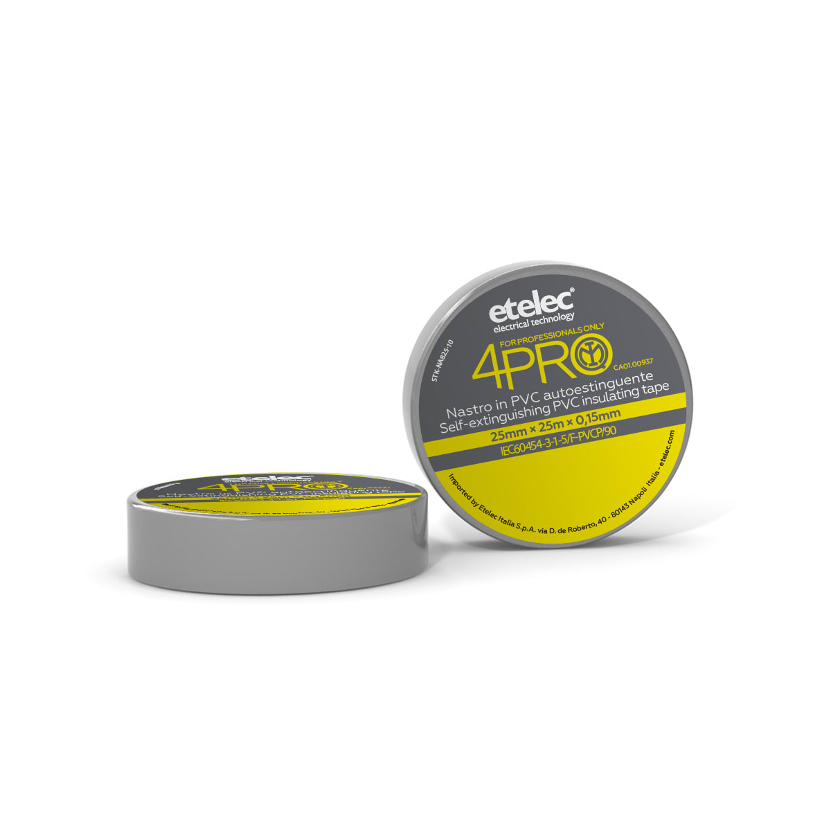 ETELEC ITALIA SPA ETLNA8215 NASTRO ISOLANTE GRIGIO 15MMX10MX0.15MM