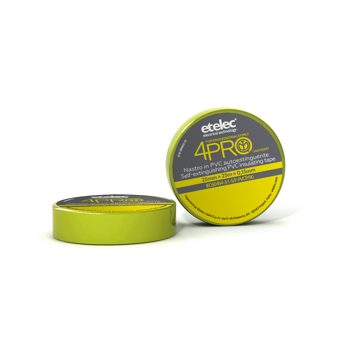 ETELEC ITALIA SPA ETLNA8815 NASTRO ISOLANTE GIALLO 15MMX10MX0.15MM