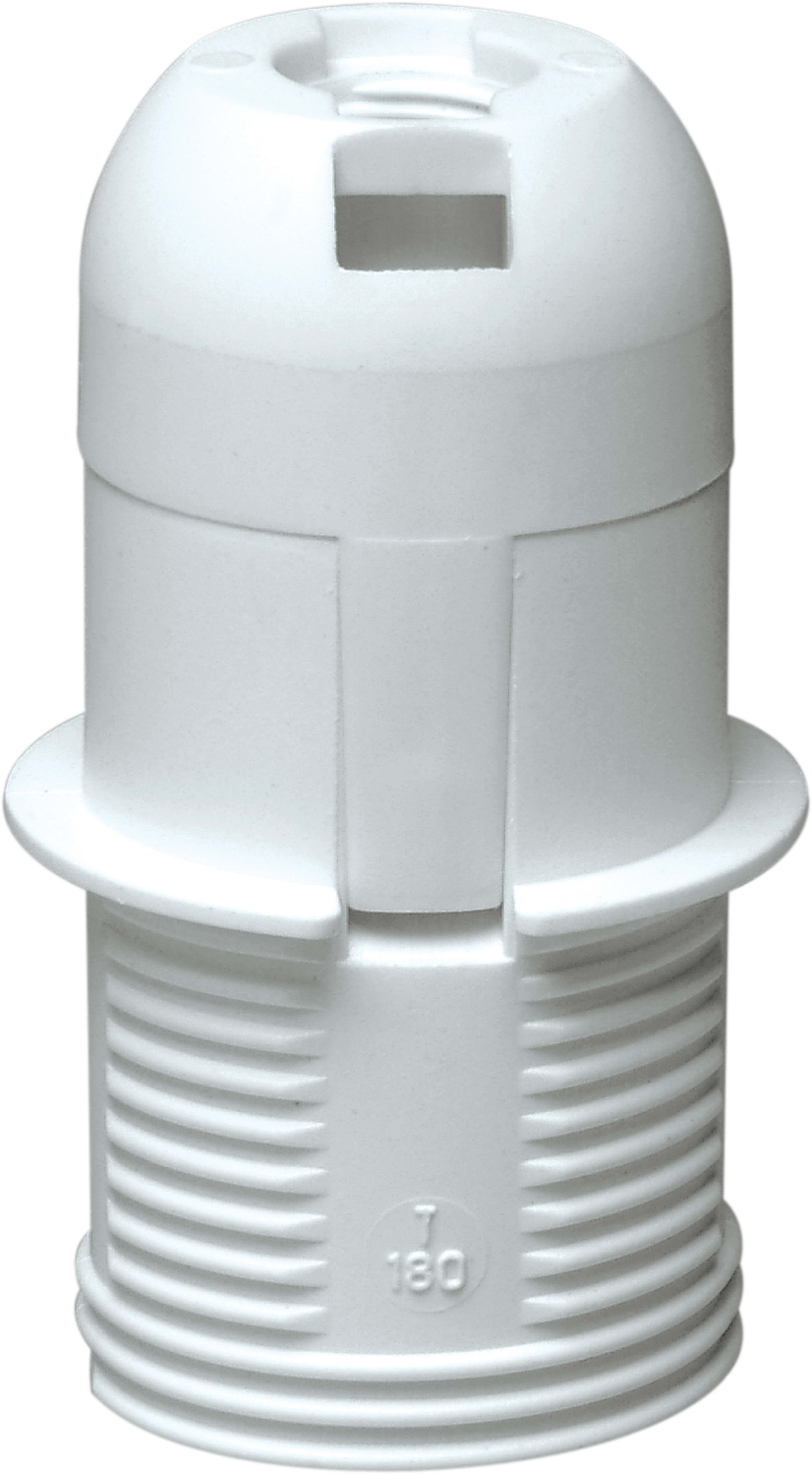 LE PROLUNGHE SAS - PRG501 PORTALAMP. E14 + CAPP. SEMIFILETTATO BN