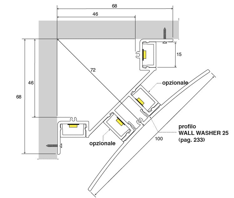 SICOM SOL5010050 SICOM WALL WASHER CORNER+2COVER PMMABIAN