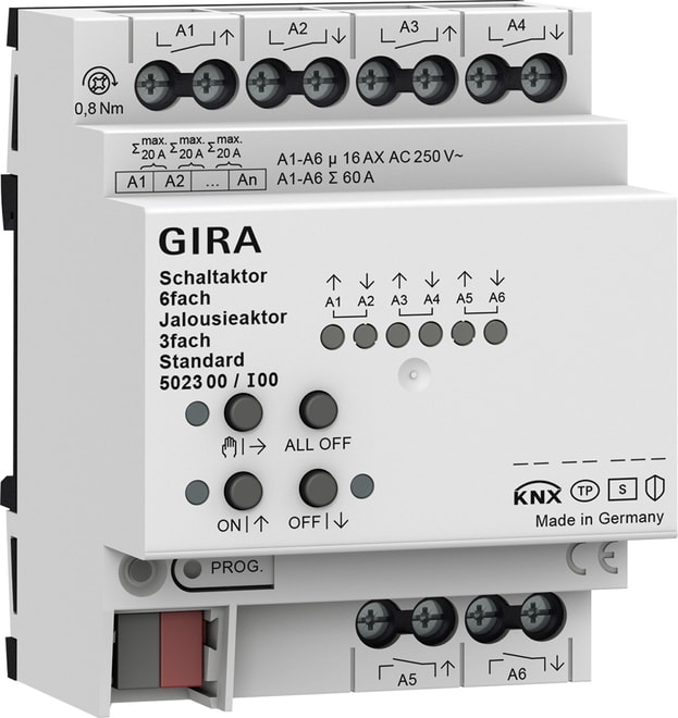 GIRA GGI502300 ATT.INTERR./VEN. 6-M/3-M 16 A STD ONEKNX