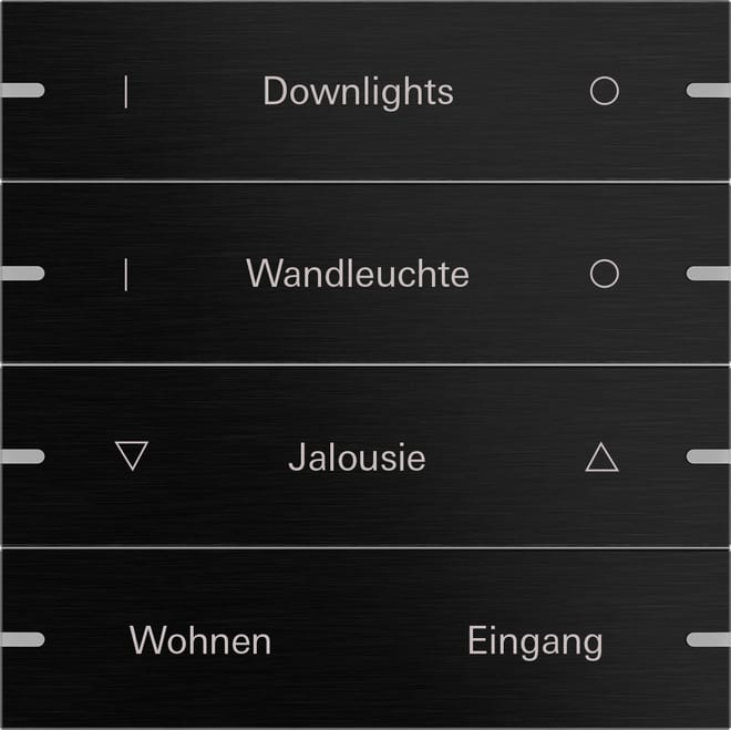 GIRA - GIR5034126 Wippenset 4f indiv. Tastsens.4 TS4 Alum.