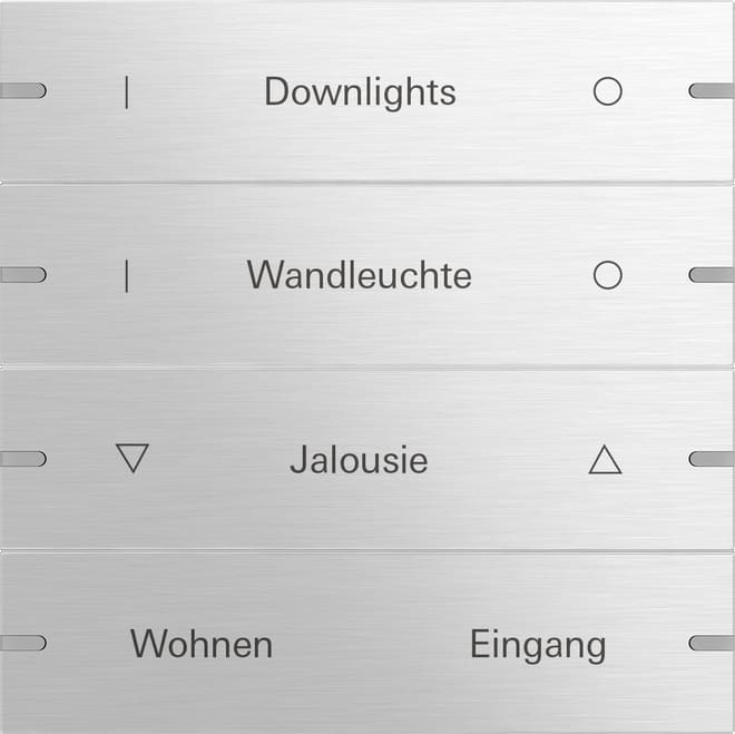 GIRA - GIR503417 Wippenset 4f indiv. Tastsens.4 TS4 Alumi