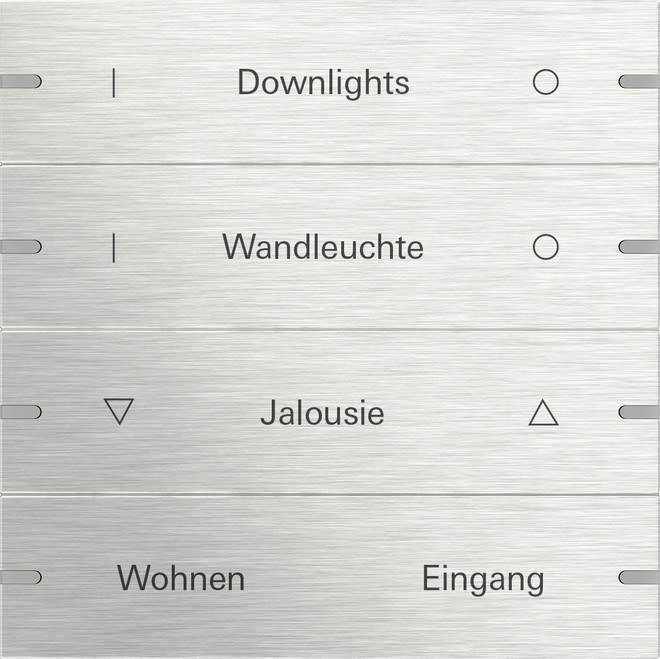 GIRA - GIR5034219 Wippenset 4f indiv. Tastsens.4 TS4 Edels