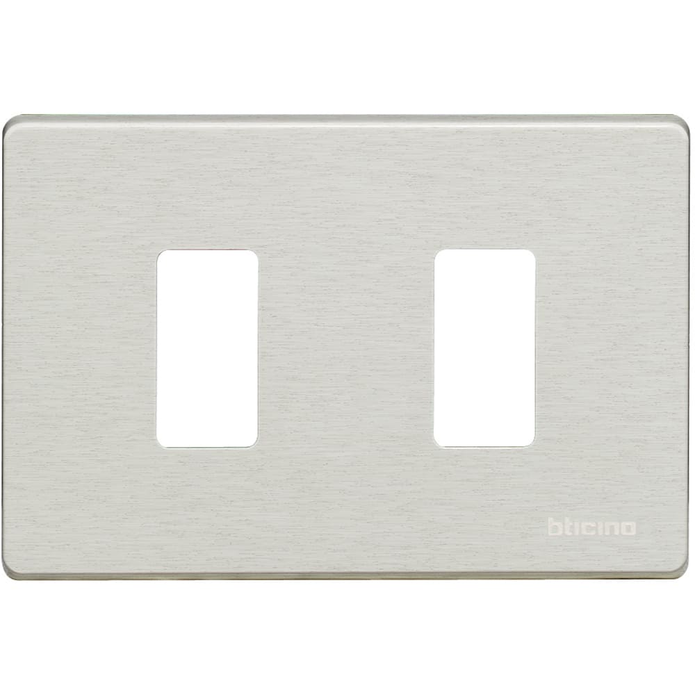 BTICINO BTI503/2/AL MAGIC - PLACCA 2P ALLUMINIO