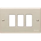 BTICINO BTI503/3 MAGIC - PLACCA CON VITI A 3 POSTI OXIDAL