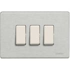 BTICINO - BTI503/3/AL MAGIC - PLACCA 3P ALLUMINIO