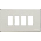 BTICINO - BTI504/4/AL MAGIC - PLACCA 4P ALLUMINIO