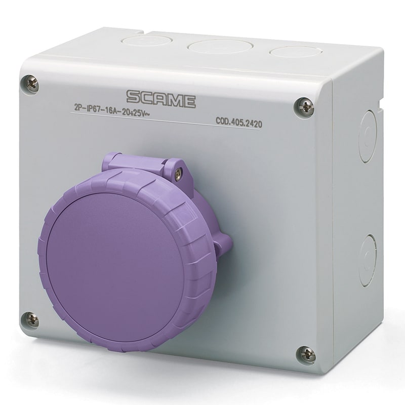 SCAME PARRE SPA SCA505.2620 PRESA INTERBL. 32A 2P IP66/IP67 20-25V