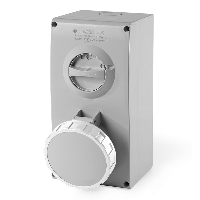 SCAME PARRE SPA SCA505.63833 PRESA INTERBL. 63A 2P+T 12H IP66/IP67