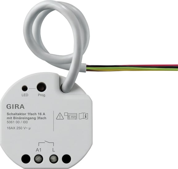 GIRA - GIR506100 Schaltaktor 1f 16 A UP Binareing. 3f One