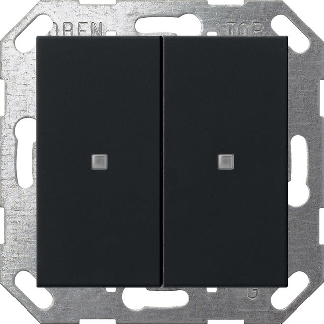 GIRA - GIR5173005 Taster Wippe 2f OneKNX System 55 Schwarz