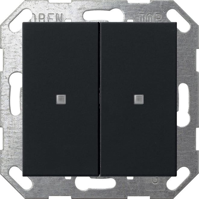 GIRA - GIR5173005 Taster Wippe 2f OneKNX System 55 Schwarz