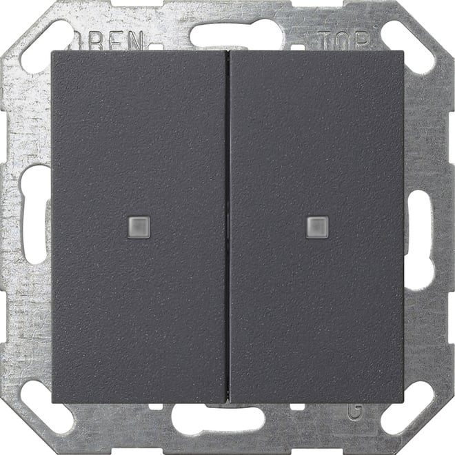 GIRA - GIR517328 Taster Wippe 2f OneKNX System 55 Anthraz