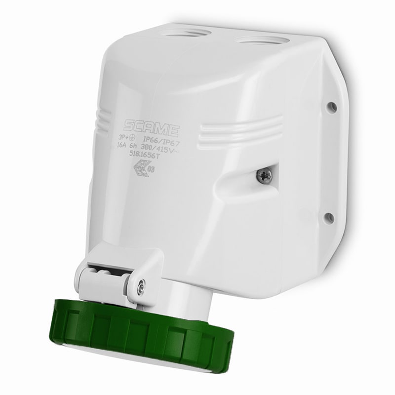 SCAME PARRE SPA - SCA518.32532T PRESA PARETE 2P+T IP66/IP67 32A 2h >50V