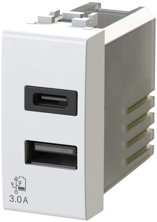4 BOX SRL - 4BX4B.N.USB.30 USB 3.0 Bticino Livinglight Bianca
