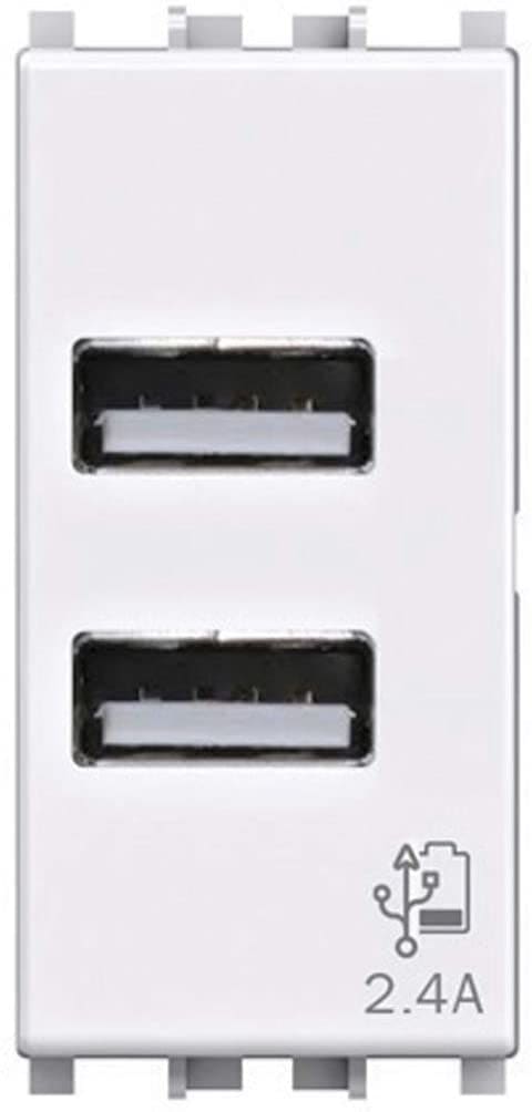 4 BOX SRL 4BX4B.V14.USB.24 USB 2.4 VIMAR PLANA BIANCA