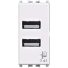 4 BOX SRL 4BX4B.V14.USB.24 USB 2.4 VIMAR PLANA BIANCA
