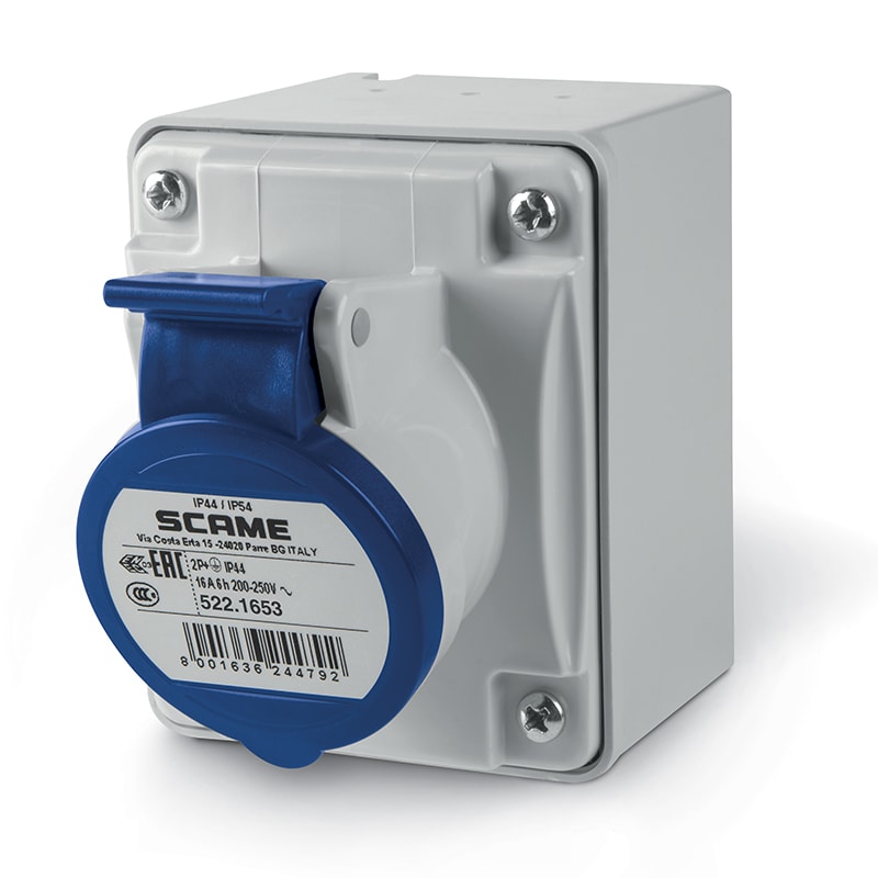 SCAME PARRE SPA SCA522.1653 PRESA PAR.C/DIR.2P+T 16A 44 6H