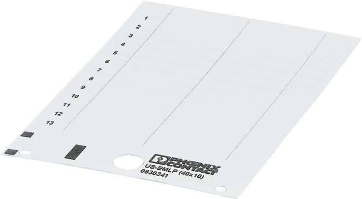 PHOENIX CONTACT PHC0830341 US-EMLP (40X10) TARGHETTA IN PLASTICA