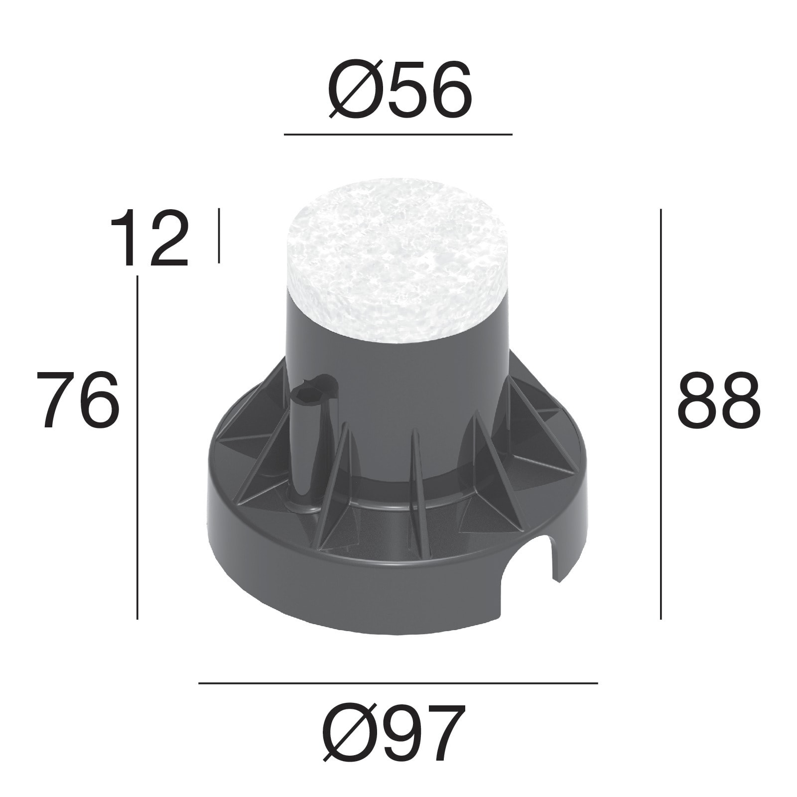 LINEA LIGHT (ILED) ILD83038 CONTROC.ABS ORMA GLASS D97X88